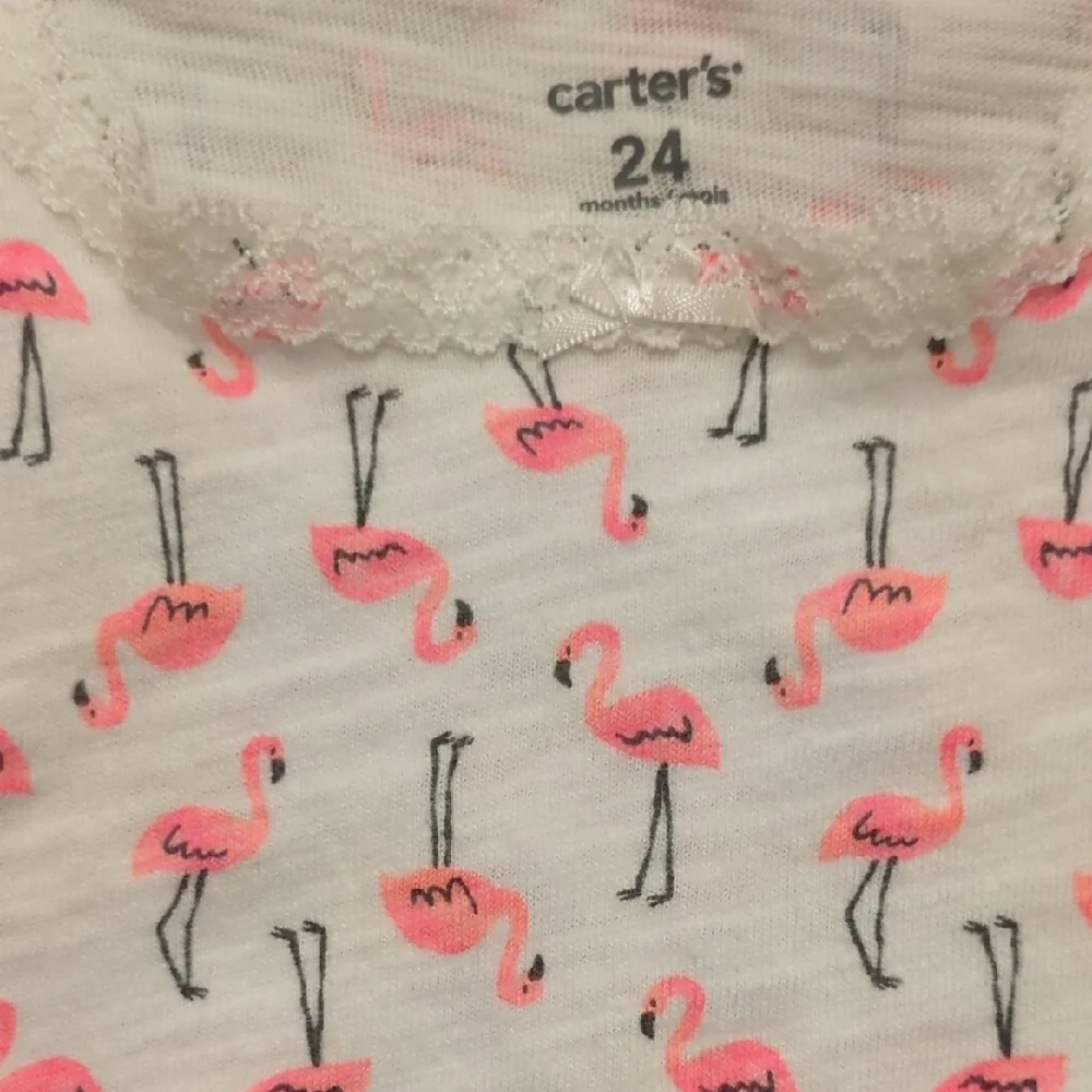 Carter's Pink and White/Flamingo Bodysuits